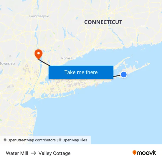 Water Mill to Valley Cottage map