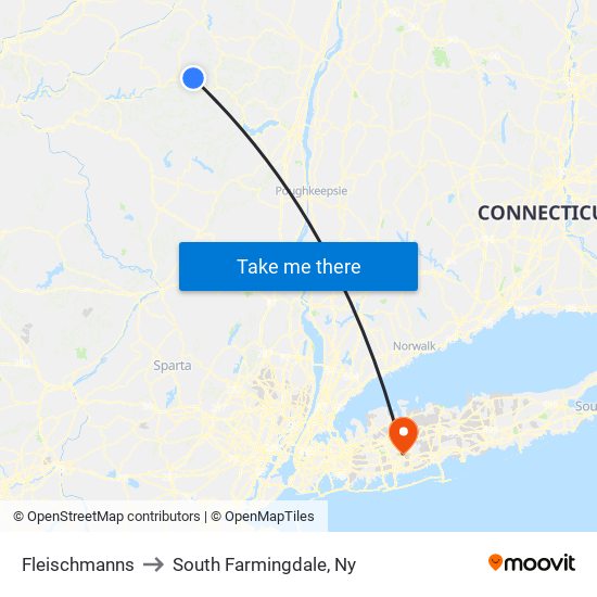 Fleischmanns to South Farmingdale, Ny map