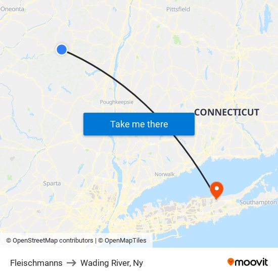 Fleischmanns to Wading River, Ny map