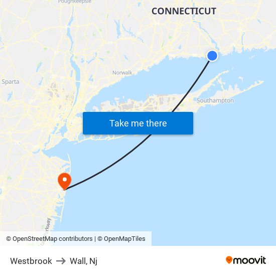 Westbrook to Wall, Nj map