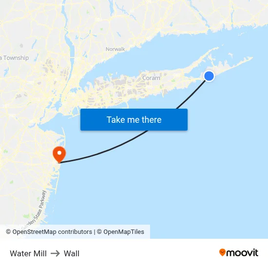 Water Mill to Wall map