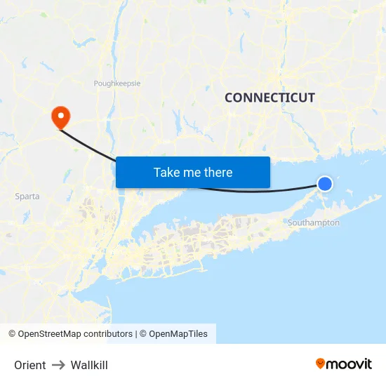 Orient to Wallkill map