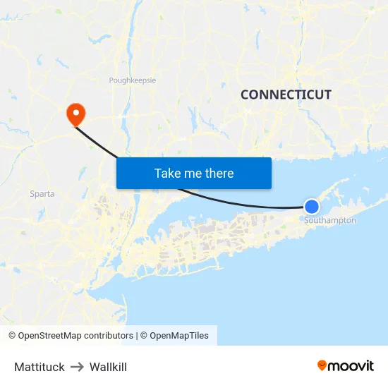 Mattituck to Wallkill map