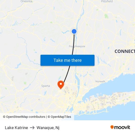 Lake Katrine to Wanaque, Nj map