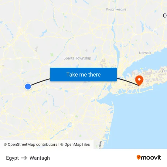 Egypt to Wantagh map