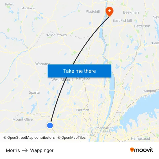 Morris to Wappinger map