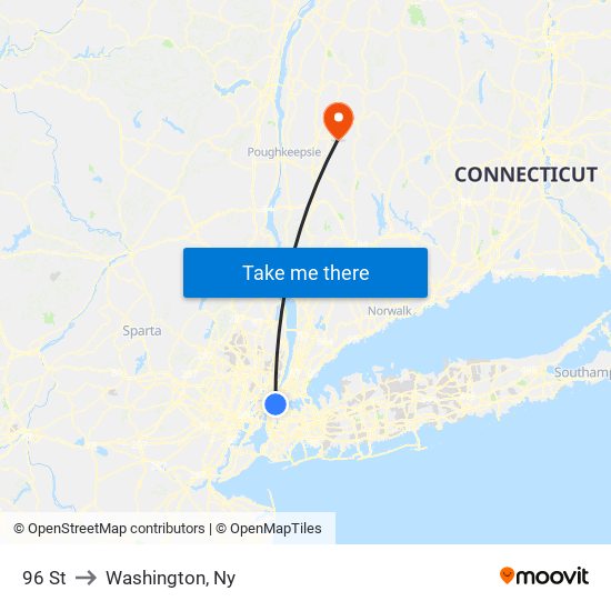 96 St to Washington, Ny map