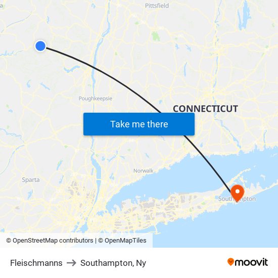 Fleischmanns to Southampton, Ny map