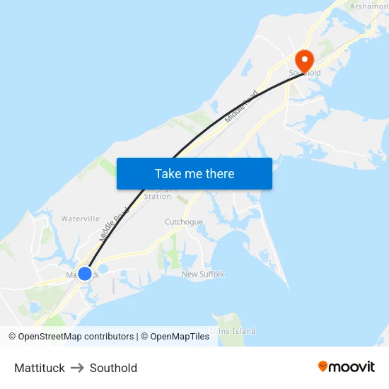 Mattituck to Southold map
