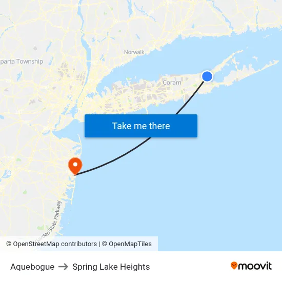 Aquebogue to Spring Lake Heights map