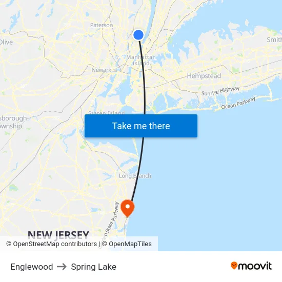 Englewood to Spring Lake map