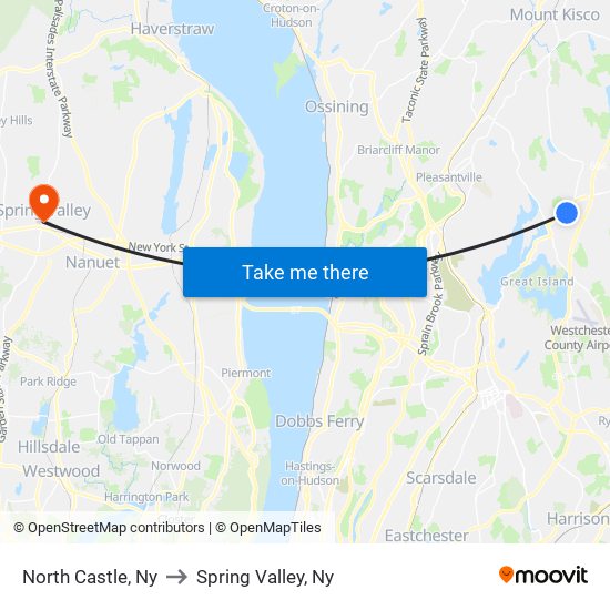 North Castle, Ny to Spring Valley, Ny map