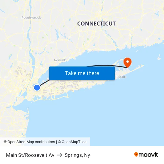 Main St/Roosevelt Av to Springs, Ny map