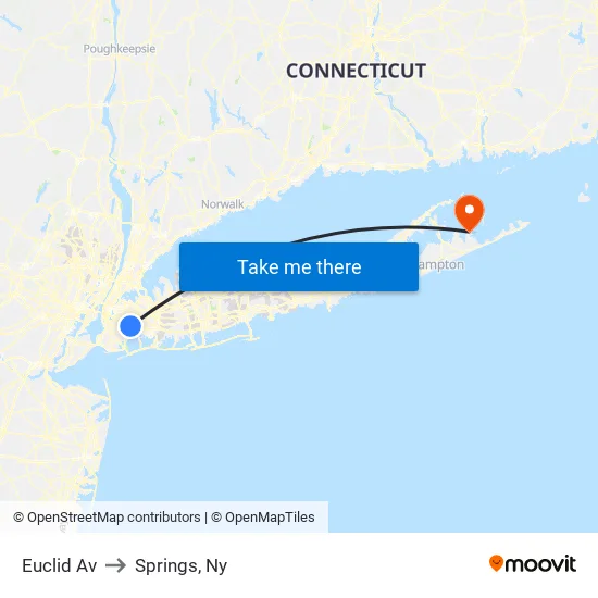 Euclid Av to Springs, Ny map