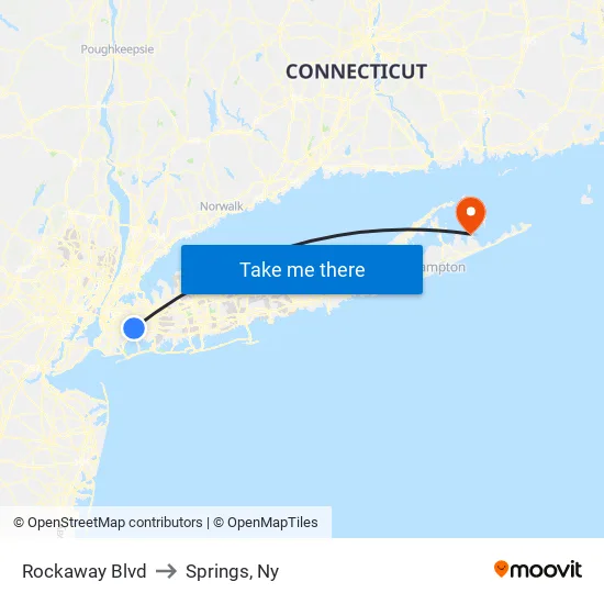 Rockaway Blvd to Springs, Ny map