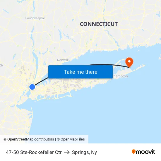 47-50 Sts-Rockefeller Ctr to Springs, Ny map