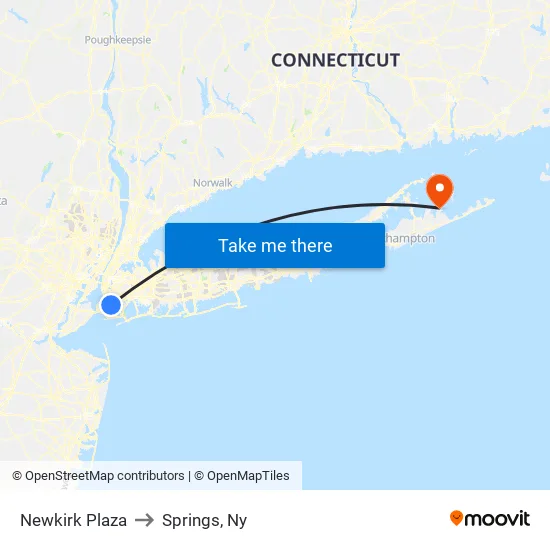 Newkirk Plaza to Springs, Ny map