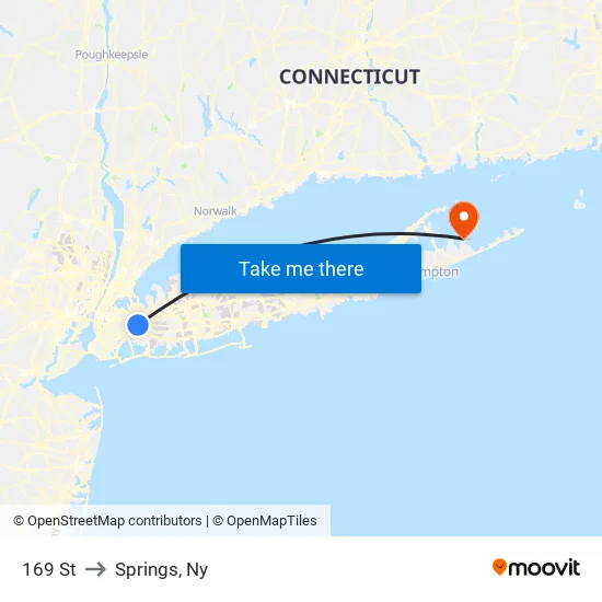 169 St to Springs, Ny map