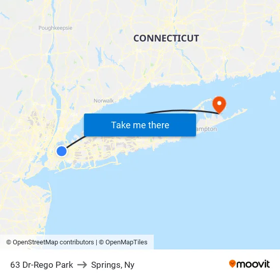 63 Dr-Rego Park to Springs, Ny map