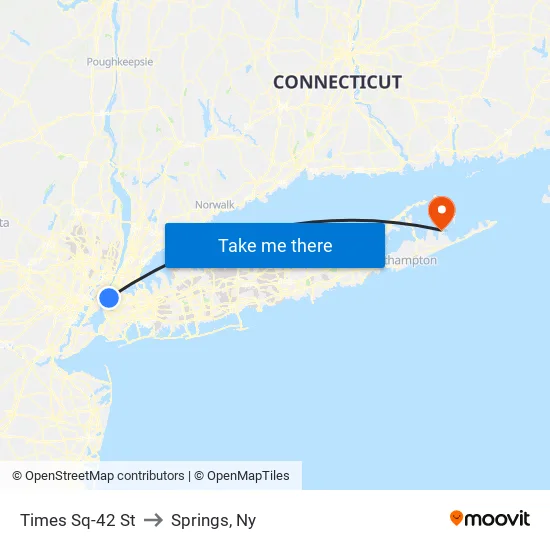 Times Sq-42 St to Springs, Ny map
