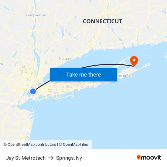 Jay St-Metrotech to Springs, Ny map