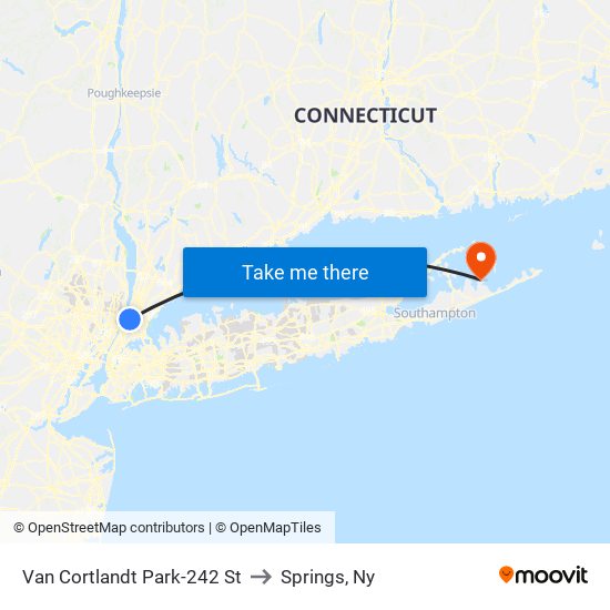 Van Cortlandt Park-242 St to Springs, Ny map