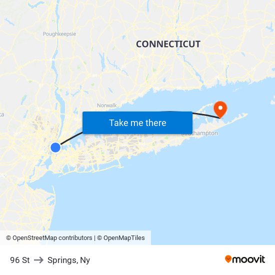 96 St to Springs, Ny map