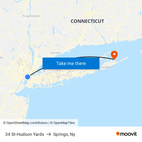 34 St-Hudson Yards to Springs, Ny map