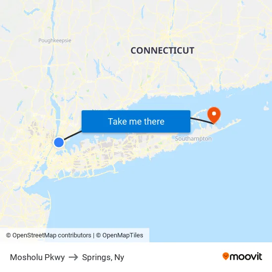 Mosholu Pkwy to Springs, Ny map