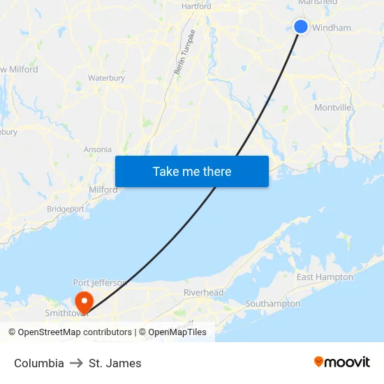 Columbia to St. James map