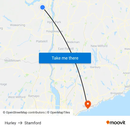 Hurley to Stamford map