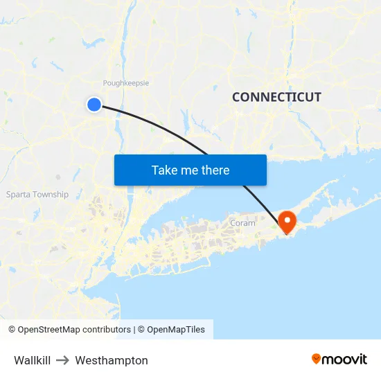 Wallkill to Westhampton map
