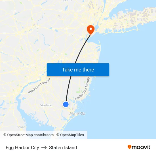 Egg Harbor City to Staten Island map