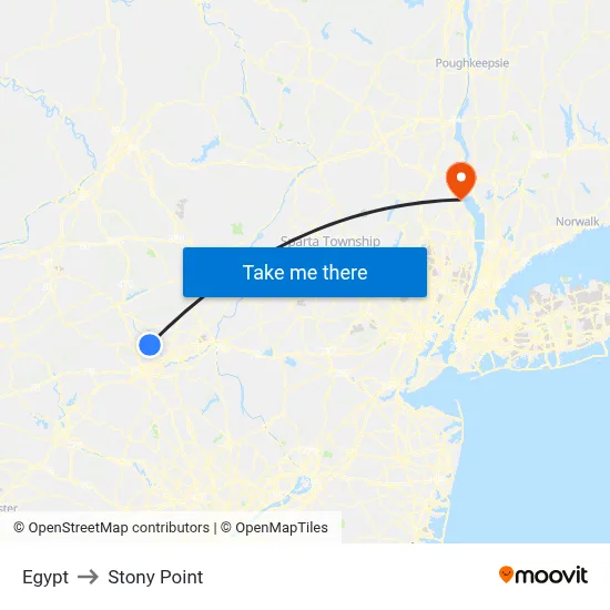 Egypt to Stony Point map