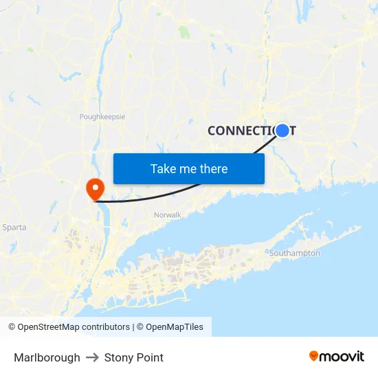 Marlborough to Stony Point map
