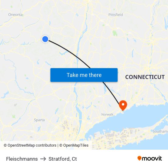 Fleischmanns to Stratford, Ct map