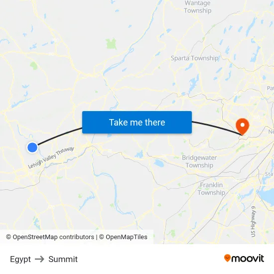 Egypt to Summit map