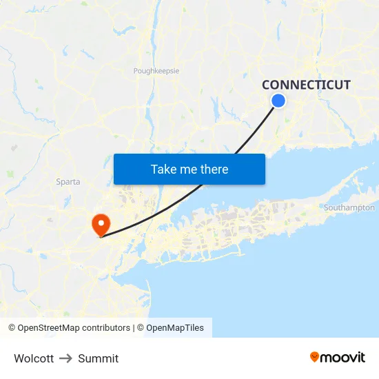 Wolcott to Summit map