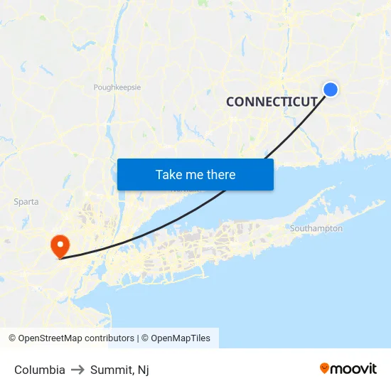 Columbia to Summit, Nj map