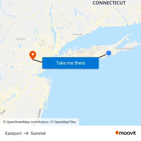 Eastport to Summit map