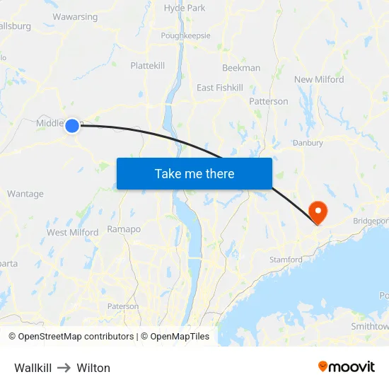 Wallkill to Wilton map