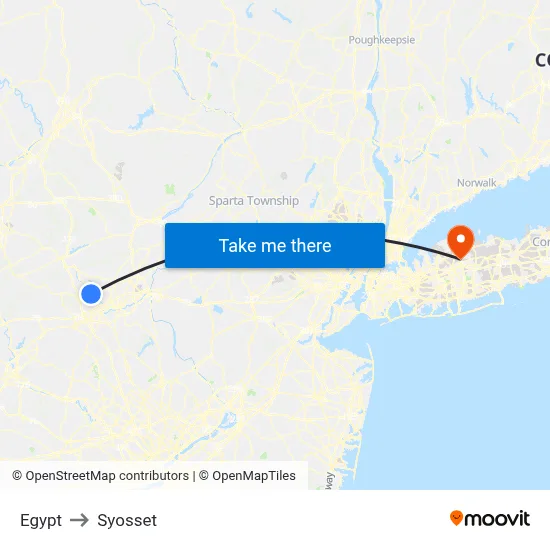 Egypt to Syosset map