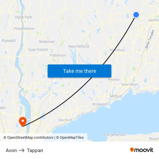 Avon to Tappan map