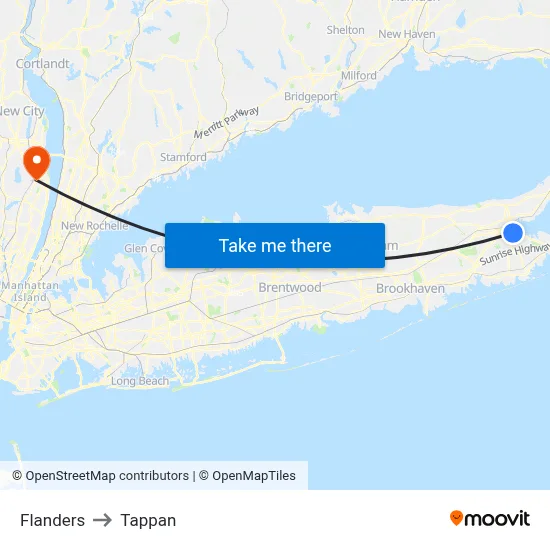 Flanders to Tappan map