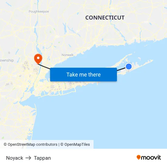 Noyack to Tappan map