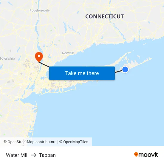 Water Mill to Tappan map