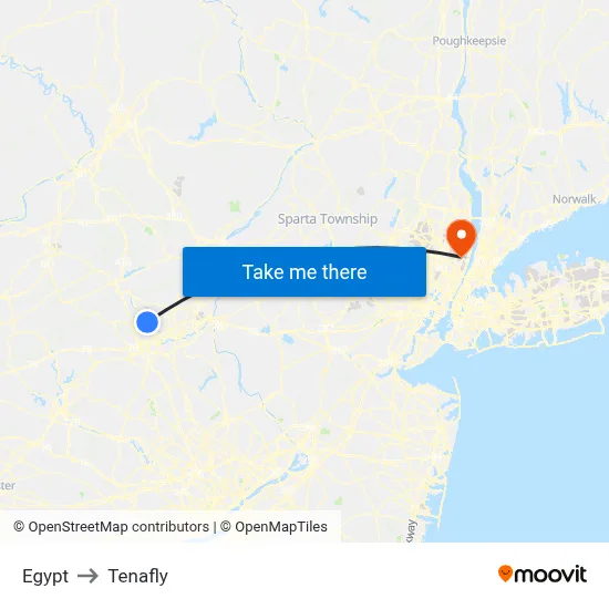 Egypt to Tenafly map