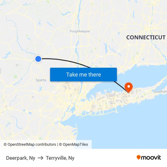 Deerpark, Ny to Terryville, Ny map