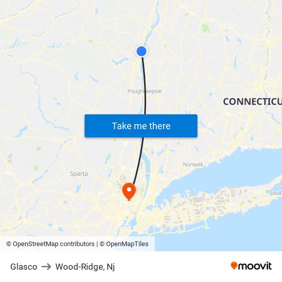 Glasco to Wood-Ridge, Nj map