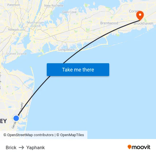 Brick to Yaphank map